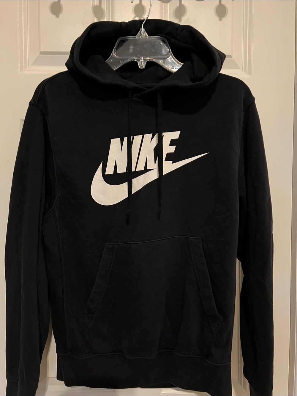 Nike Black Hoodie with White Nike Swoosh